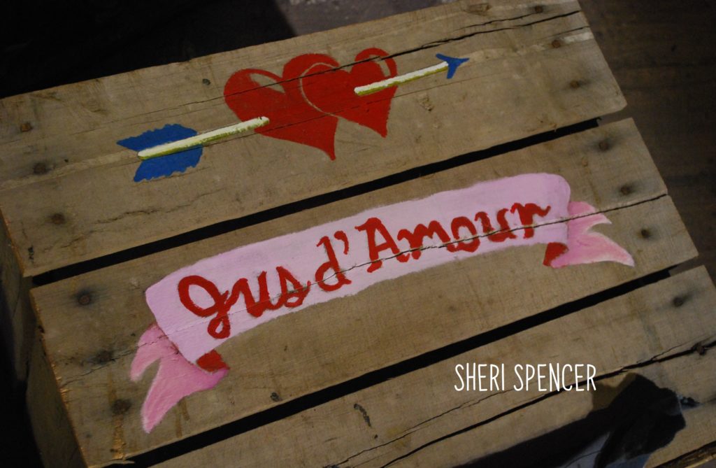 Jus d'Amour Pedestal for "Gingers in Love: A New Folk Musical"